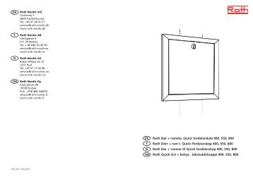 Roth Dør + ramme, Quick fordelerskab 400, 550, 800 Roth Dörr + ...