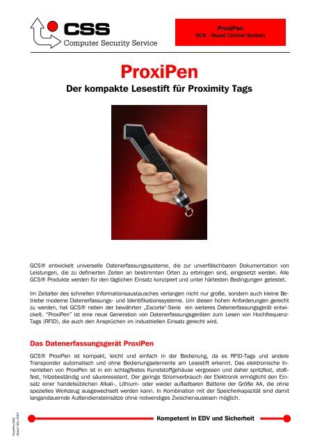ProxiPen - CSS Computer Security Service GmbH