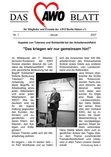 Download AWO-Blatt Ausgabe 1 - Januar 2007 - Herzlich ...
