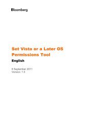 Set Vista or a Later OS Permissions Tool - Bloomberg