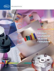 Filtration Solutions for Ink Jet Ink Formulation - Pall Corporation