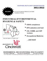 INDUSTRIAL/ENVIRONMENTAL HYGIENE & SAFETY â¢ OSHA ...