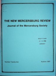 THE NEW MERCERSBURG REVIEW - DSpace