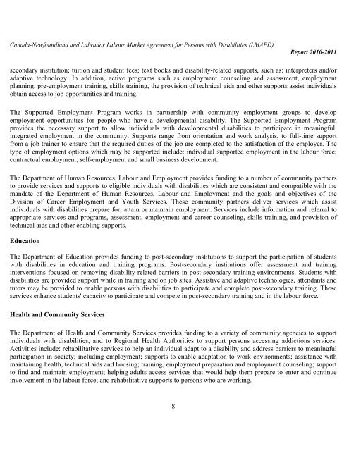 Report - Department of Advanced Education and Skills ...