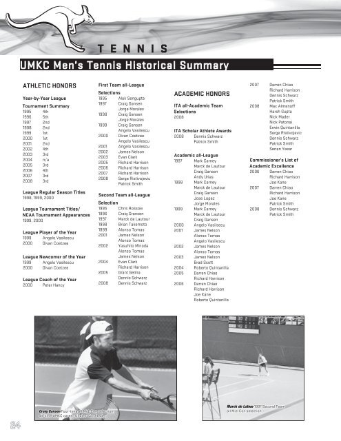 Men's & Women's Media Guide - UMKC Athletics