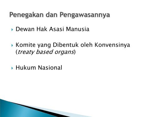 HUKUM HAK ASASI MANUSIA INTERNASIONAL - Elsam