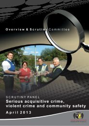 Serious acquisitive crime, violent crime and community safety