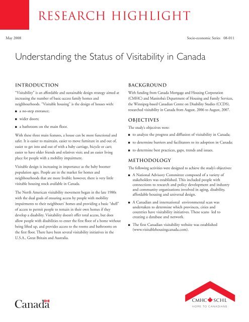 Understanding the Status of Visitability in Canada - Measuring Up ...