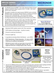 MR330-1 Controller Specifications - MICRONOR Ag