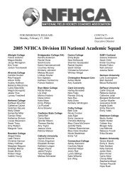 2005 NFHCA Division III National Academic Squad - Eteamz