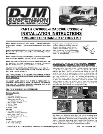 INSTALLATION INSTRUCTIONS - The Ranger Station