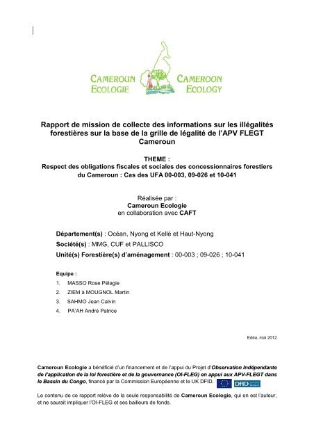 Rapport Narratif Cameco Cameroun Version Pour Forests Monitor