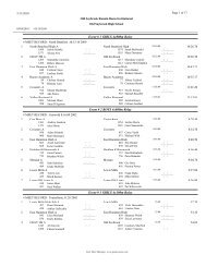 Event # 1 GIRLS 4x800m Relay Event # 2 BOYS 4x800m Relay ...