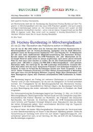 29. Hockey-Bundestag in Mönchengladbach - zum HTC Stuttgarter ...