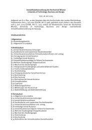 Immatrikulationsordnung der Hochschule Wismar
