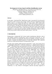 Development of a laser-based weld flaw identification system - BINDT