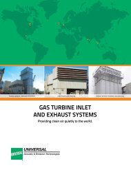 Gas Turbine inleT and exhausT sysTems - Universal