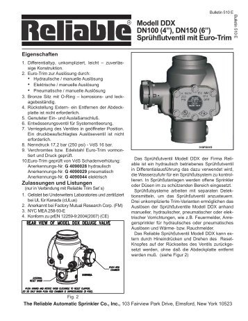 510 Rev. E_Ger.indd - Reliable Automatic Sprinkler Co.