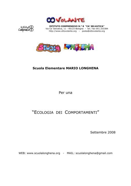 ECOLOGIA DEI COMPORTAMENTI - Scuola Primaria Longhena