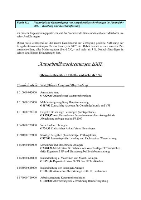 verhandlungsschrift - Taufkirchen an der Pram