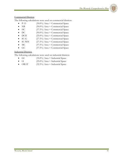 Westerly - State of Rhode Island: Division of Planning