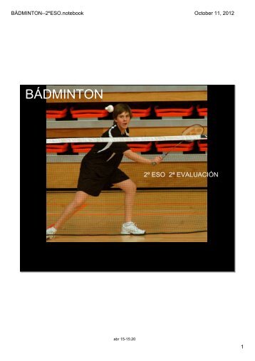 BÁDMINTON - ies ana maría matute