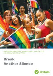 Break Another Silence â Sexual rights in Africa - Oxfam Blogs