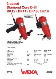 3-speed Diamond Core Drill DK12 / DK14 / DK16 / DK18 - Ultradia