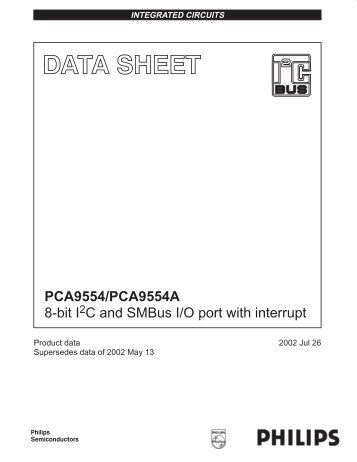 PCA9554/PCA9554A 8-bit I 2 C and SMBus I/O ... - E-LAB Computers