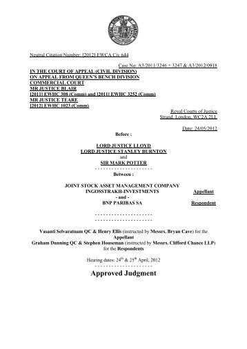 Court of Appeal Judgment Template - Support
