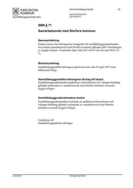 Samhällsbyggnadsnämndens protokoll 2013-05-07.pdf - Karlskoga ...