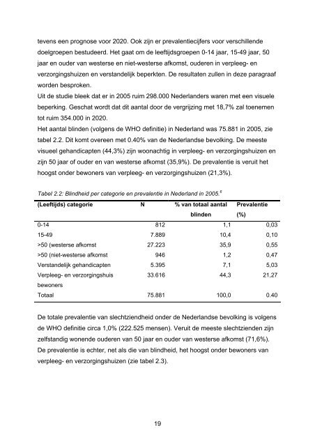 Richtlijn Visusstoornissen, revalidatie en verwijzing - REP-Online