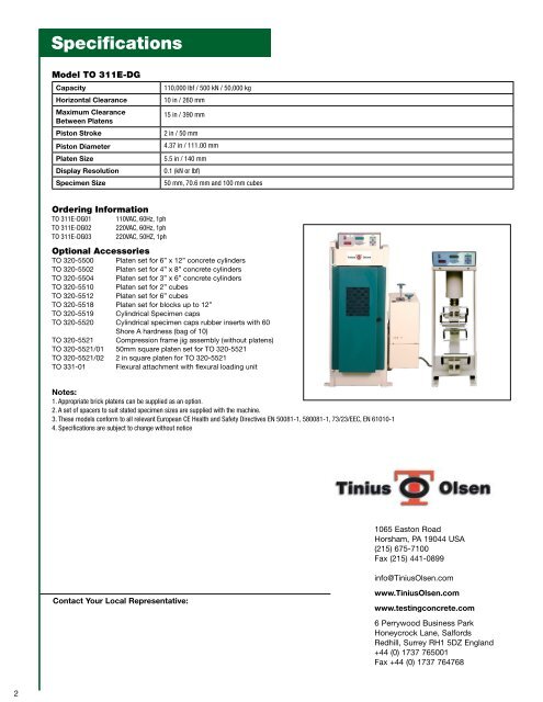 500 kN (110000 lbf) - Tinius Olsen