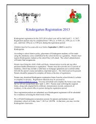 Kindergarten registration forms - Brentwood Borough School District