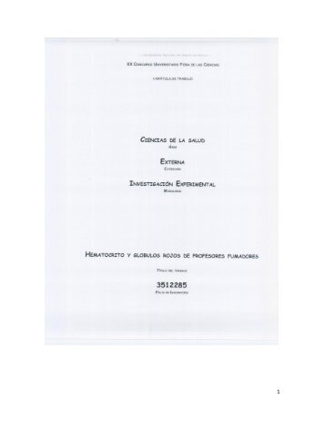 Hematocrito y glóbulos rojos de profesores fumadores