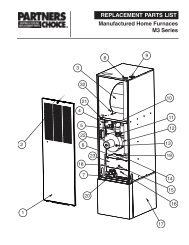 M3 Miller - Nordyne Parts List