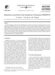 Quantum corrections in the simulation of decanano MOSFETs