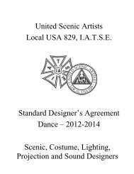 (SDA) - Dance - 2012-2014 - United Scenic Artists