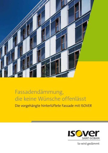 Broschüre vorgehängte hinterlüftete Fassade - Isover
