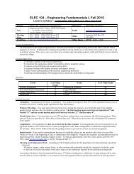 ELEC 104 â Engineering Fundamentals I, Fall 2010 - Department of ...