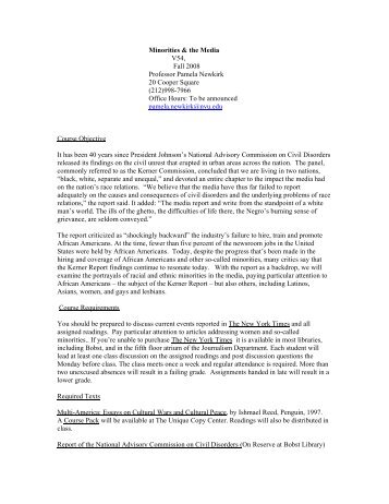 Syllabus (PDF) - Department of Journalism - New York University