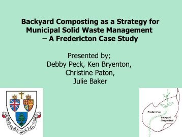 Backyard Composting as a Strategy for Municipal Solid Waste ...