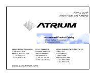 International Product Catalog - Atrium Medical Corporation