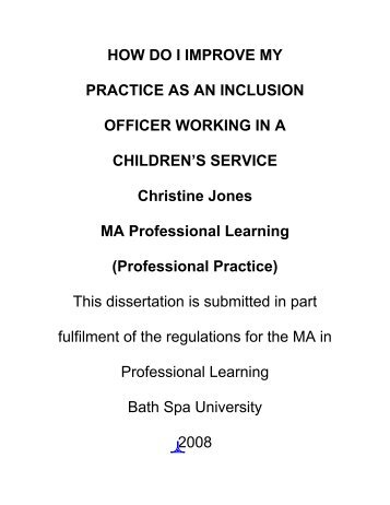HOW DO I IMPROVE MY PRACTICE AS AN INCLUSION OFFICER ...