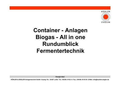 Innovative KWK-Anlagentechnik fÃ¼r den Einsatz von Bioenergie