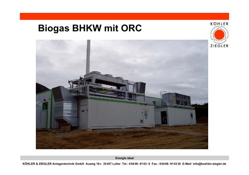 Innovative KWK-Anlagentechnik fÃ¼r den Einsatz von Bioenergie