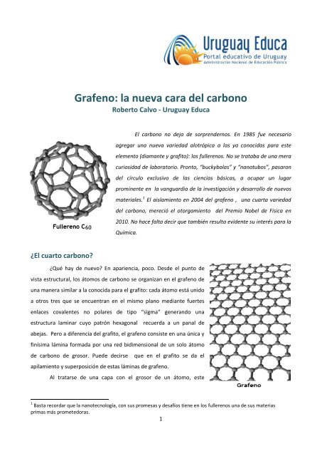 Grafeno: la nueva cara del carbono - Uruguay Educa