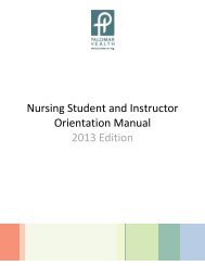 Nursing Student and Instructor Orientation Manual ... - Palomar Health