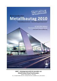 Handout Metallbautag 2010 - Aluminium Fenster Institut