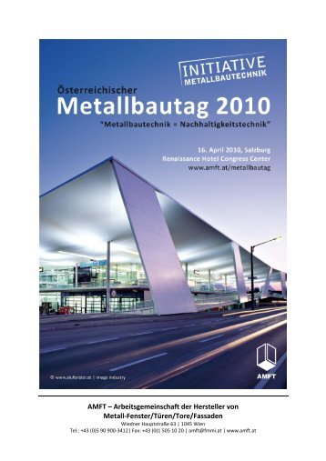Handout Metallbautag 2010 - Aluminium Fenster Institut